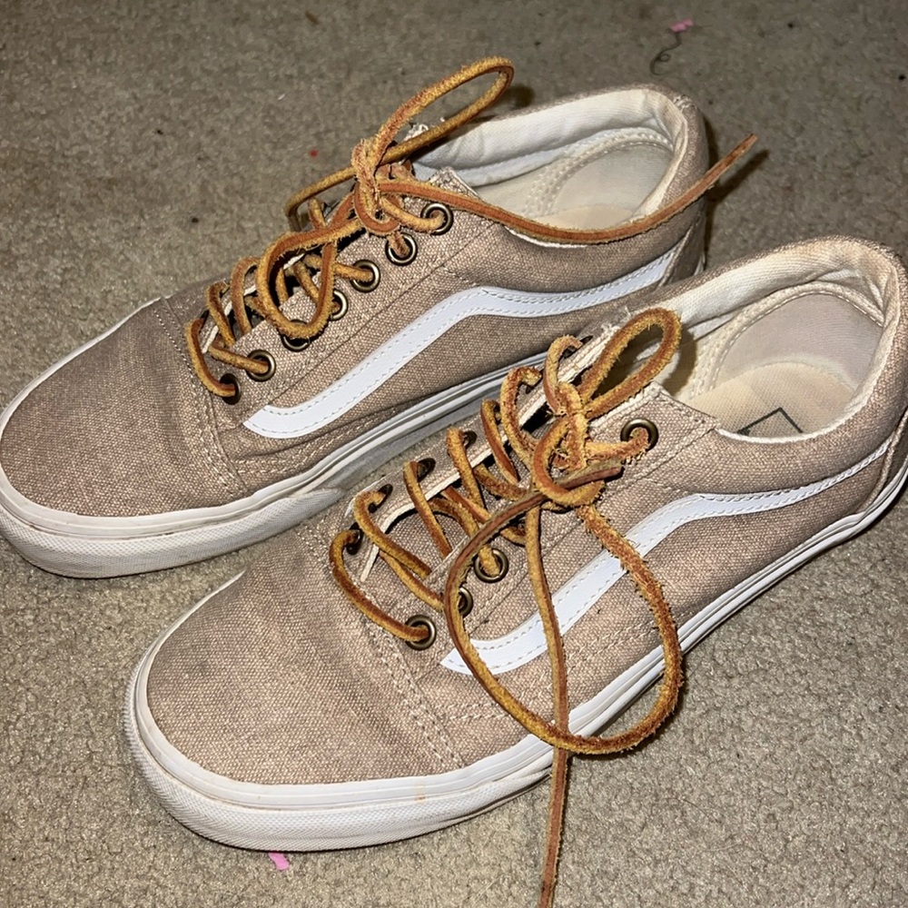 Tan Canvas Vans